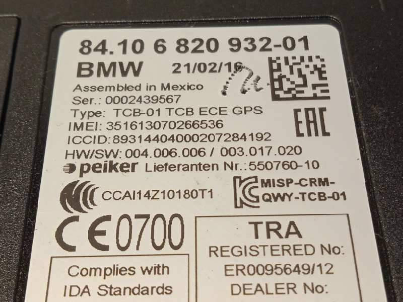 Recambio de modulo electronico para bmw serie 4 gran coupe (f36) 420d referencia OEM IAM 84106820932  