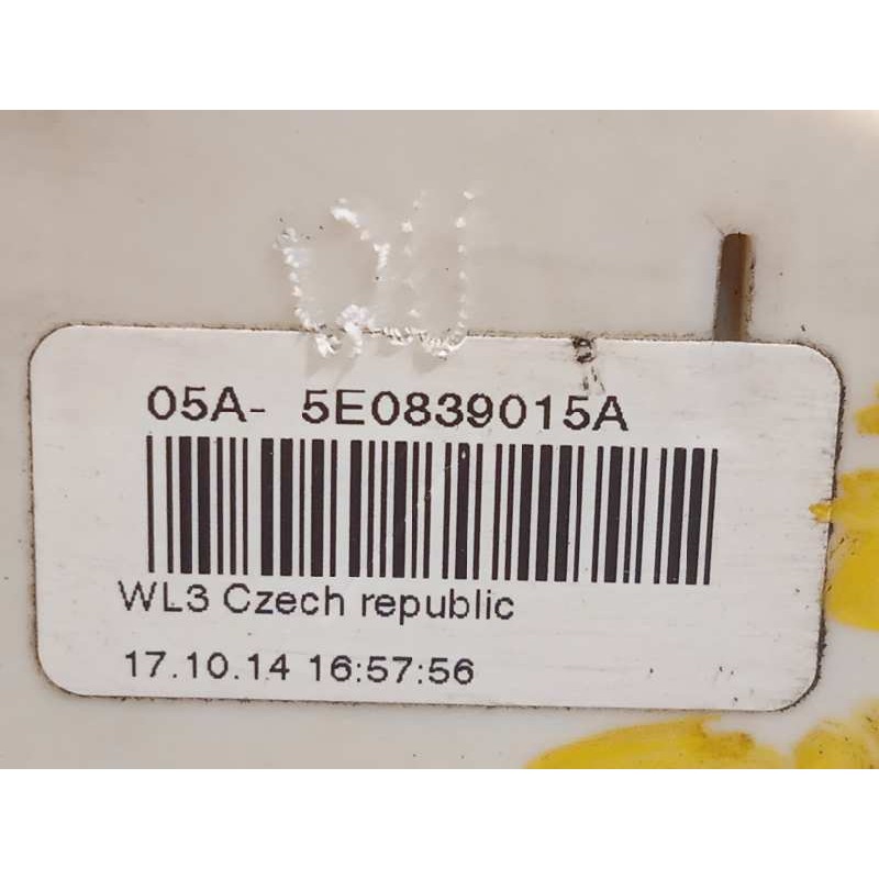 Recambio de cerradura puerta trasera izquierda para skoda yeti 1.2 tsi referencia OEM IAM 5E0839015A  