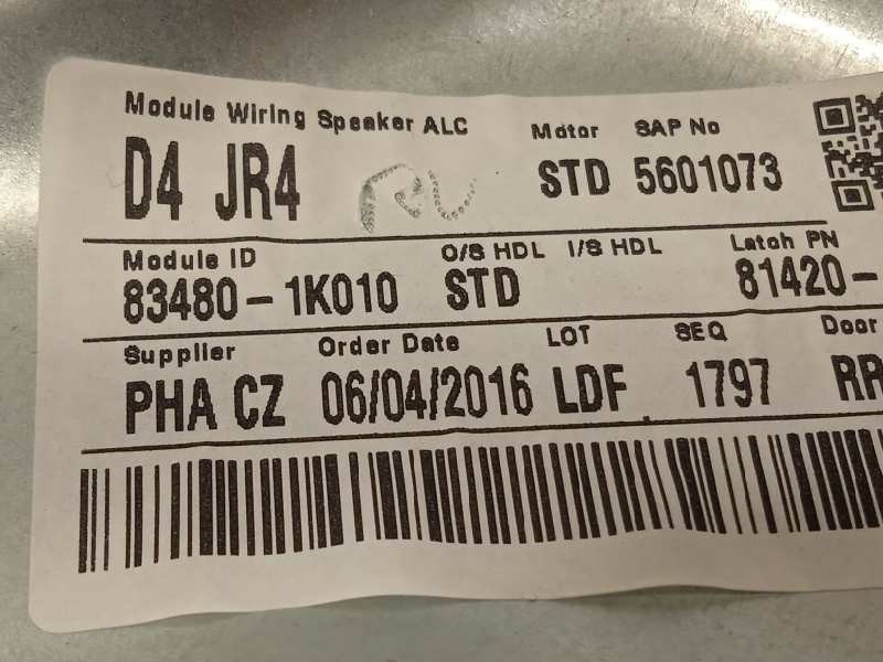 Recambio de elevalunas trasero derecho para hyundai ix20 1.6 crdi cat referencia OEM IAM 834801K010 0130822638 834601P000