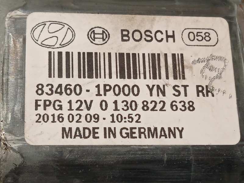 Recambio de elevalunas trasero derecho para hyundai ix20 1.6 crdi cat referencia OEM IAM 834801K010 0130822638 834601P000