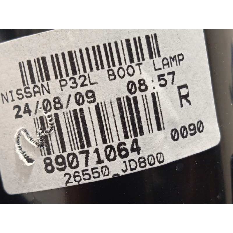 Recambio de piloto trasero derecho interior para nissan qashqai (j10) acenta referencia OEM IAM 26550JD800  