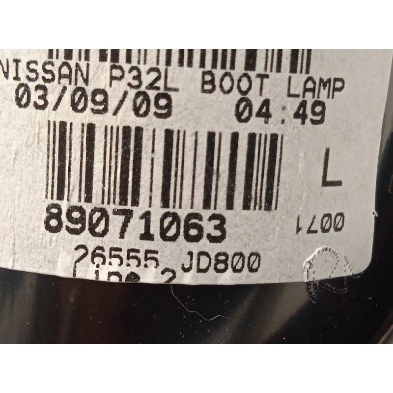 Recambio de piloto trasero izquierdo interior para nissan qashqai (j10) acenta referencia OEM IAM 26555JD800  