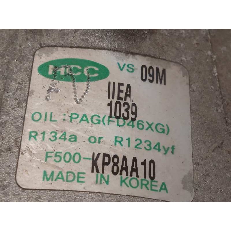 Recambio de compresor aire acondicionado para hyundai i20 1.2 16v cat referencia OEM IAM F500KP8AA10  