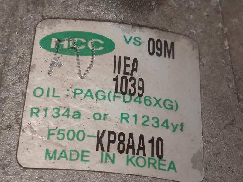 Recambio de compresor aire acondicionado para hyundai i20 1.2 16v cat referencia OEM IAM F500KP8AA10  