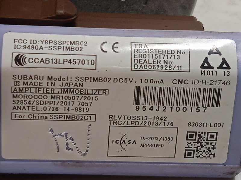 Recambio de conmutador de arranque para subaru xv (g5) 1.6 cat referencia OEM IAM 83031FL001  