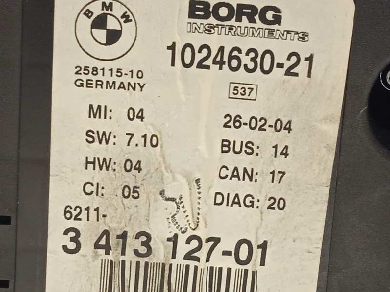Recambio de cuadro instrumentos para bmw x3 (e83) 3.0 turbodiesel cat referencia OEM IAM 3413127  62113413127
