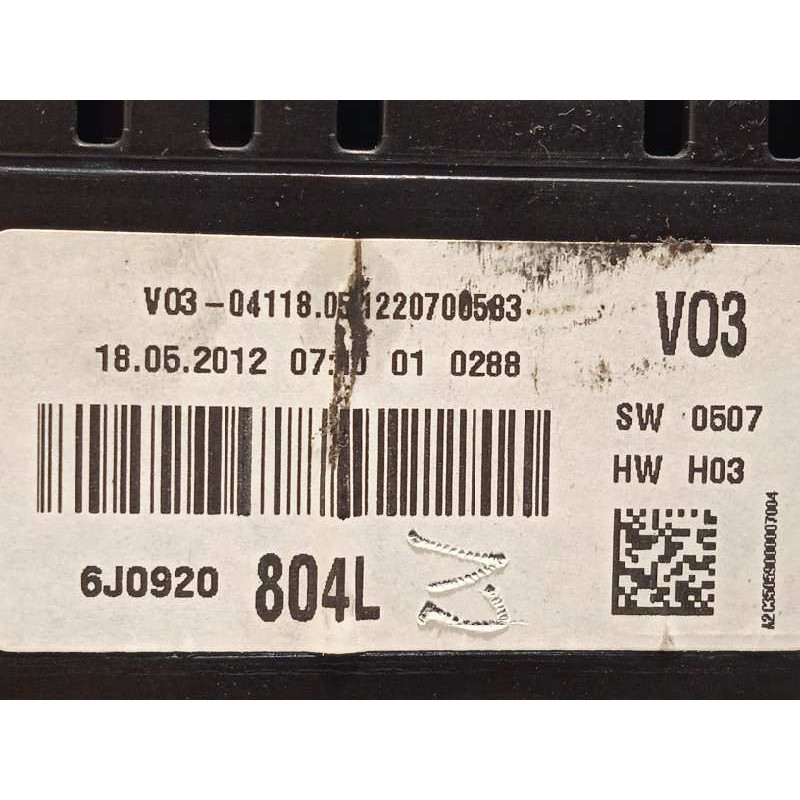 Recambio de cuadro instrumentos para seat ibiza (6j5) stylance / style referencia OEM IAM 6J0920804L  