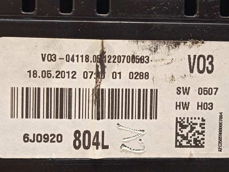 Recambio de cuadro instrumentos para seat ibiza (6j5) stylance / style referencia OEM IAM 6J0920804L  
