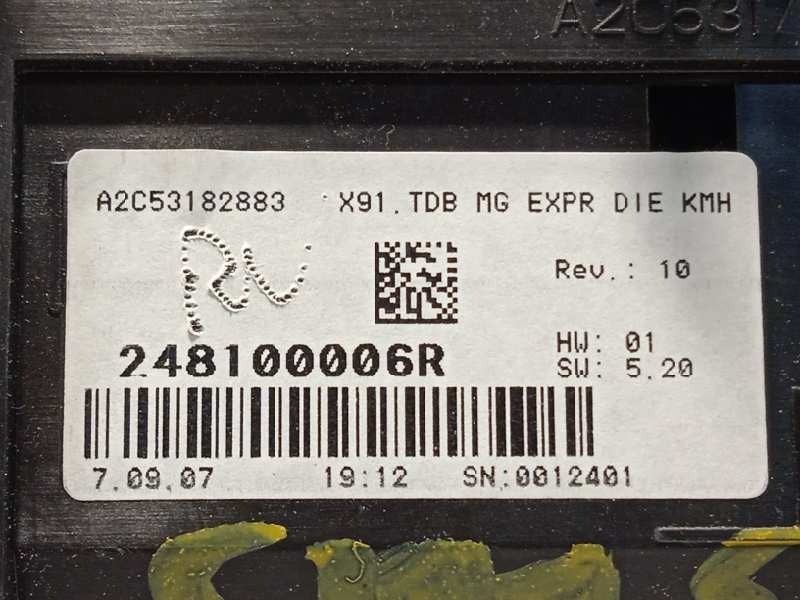 Recambio de cuadro instrumentos para renault laguna iii 2.0 dci diesel cat referencia OEM IAM 248100006R  A2C53182883
