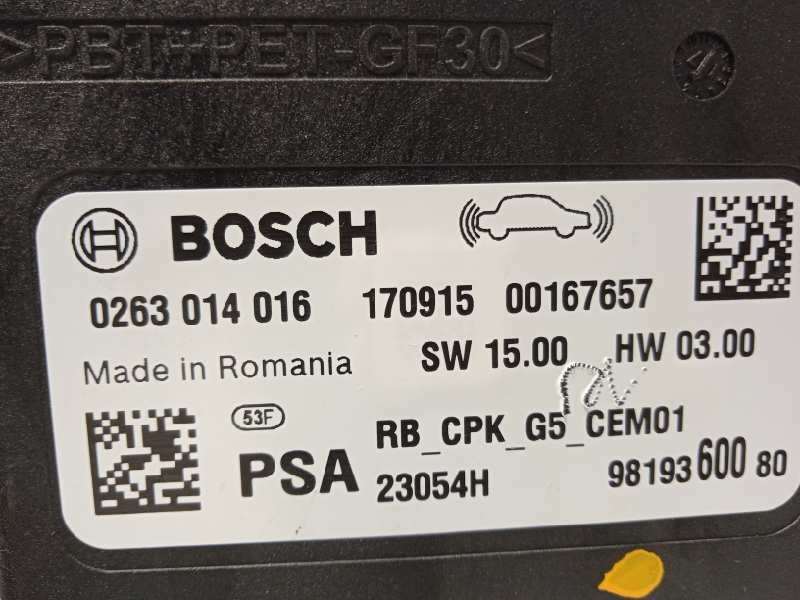 Recambio de modulo electronico para opel grandland x 1.6 16v cdti dpf referencia OEM IAM 9819360080  0263014016