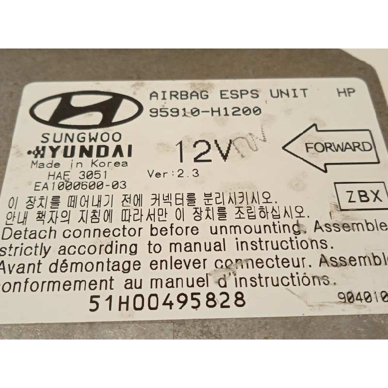 Recambio de centralita airbag para hyundai terracan (hp) 2.9 crdi gl referencia OEM IAM 95910H1200  EA100060003
