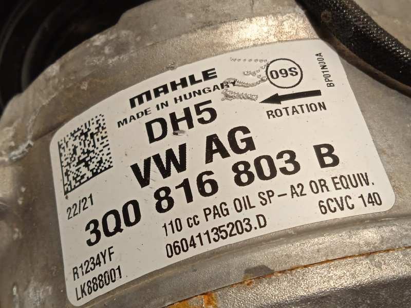 Recambio de compresor aire acondicionado para volkswagen golf viii lim. (cd1) style referencia OEM IAM 3Q0816803B  
