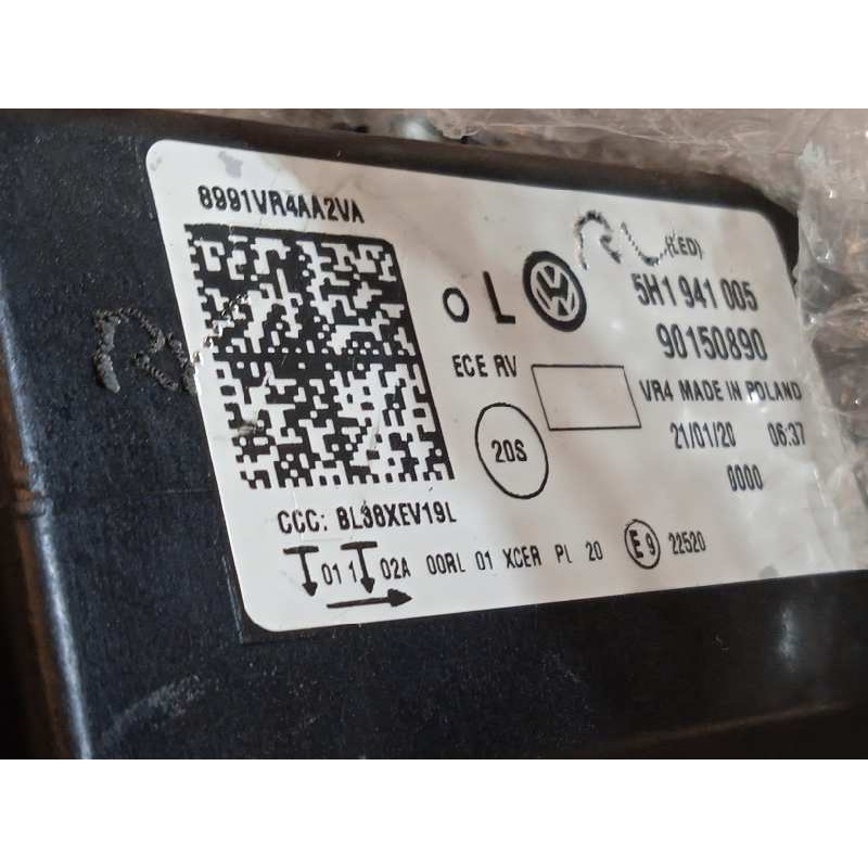 Recambio de faro izquierdo para volkswagen golf viii lim. (cd1) style referencia OEM IAM 5H1941005  90150890