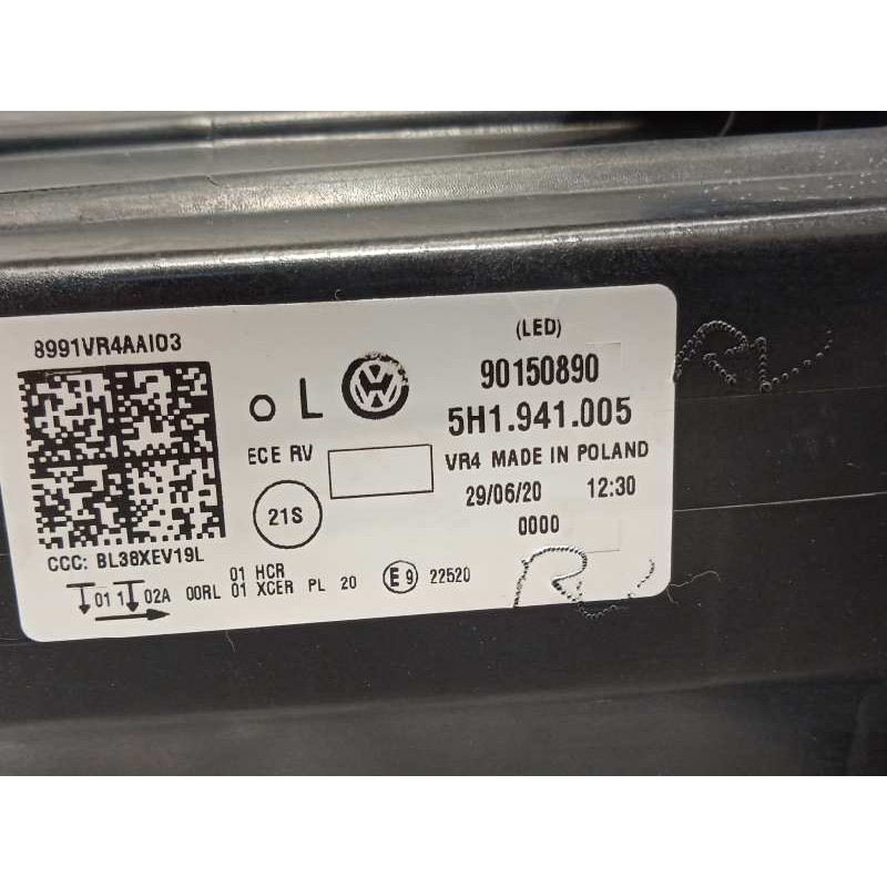 Recambio de faro izquierdo para volkswagen golf viii lim. (cd1) style referencia OEM IAM 5H1941005  90150890