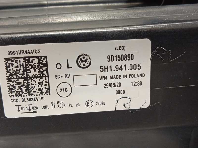 Recambio de faro izquierdo para volkswagen golf viii lim. (cd1) style referencia OEM IAM 5H1941005  90150890