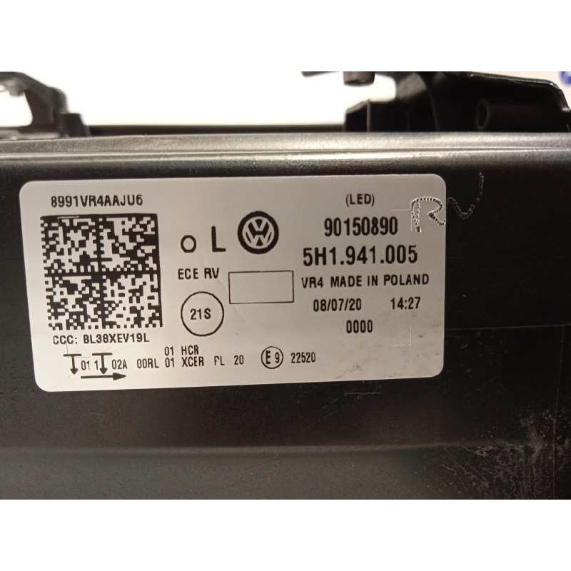 Recambio de faro izquierdo para volkswagen golf viii lim. (cd1) style referencia OEM IAM 5H1941005  90150890