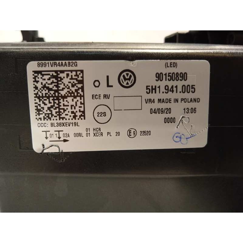 Recambio de faro izquierdo para volkswagen golf viii lim. (cd1) style referencia OEM IAM 5H1941005  90150890