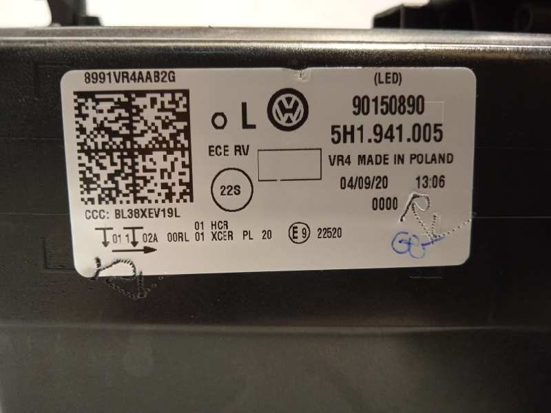 Recambio de faro izquierdo para volkswagen golf viii lim. (cd1) style referencia OEM IAM 5H1941005  90150890