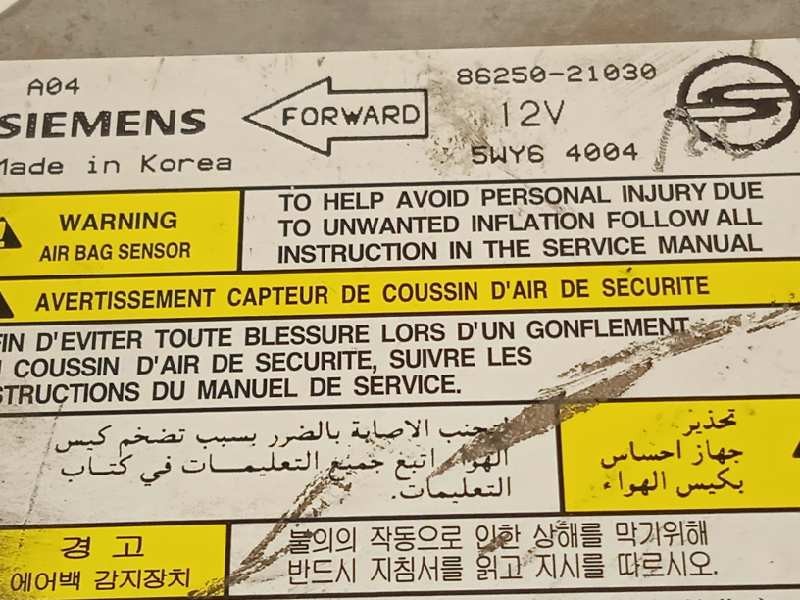 Recambio de centralita airbag para ssangyong rodius xdi referencia OEM IAM 8625021030  5WY64004