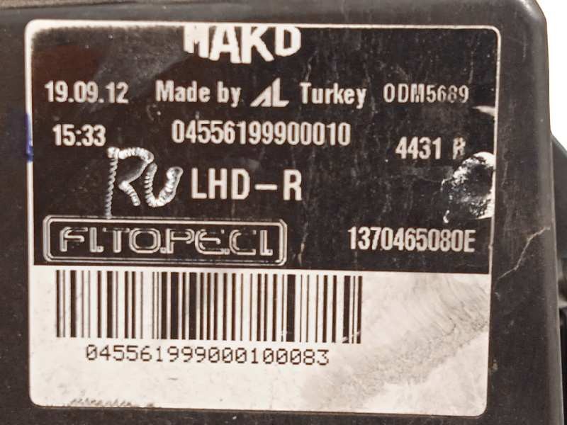 Recambio de faro derecho para fiat qubo (300) trekking referencia OEM IAM 1370465080E  1370465080