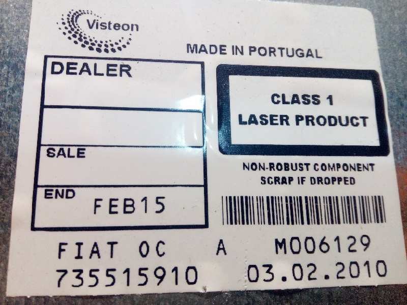 Recambio de sistema audio / radio cd para fiat bravo (198) 1.4 16v cat referencia OEM IAM 735515910  