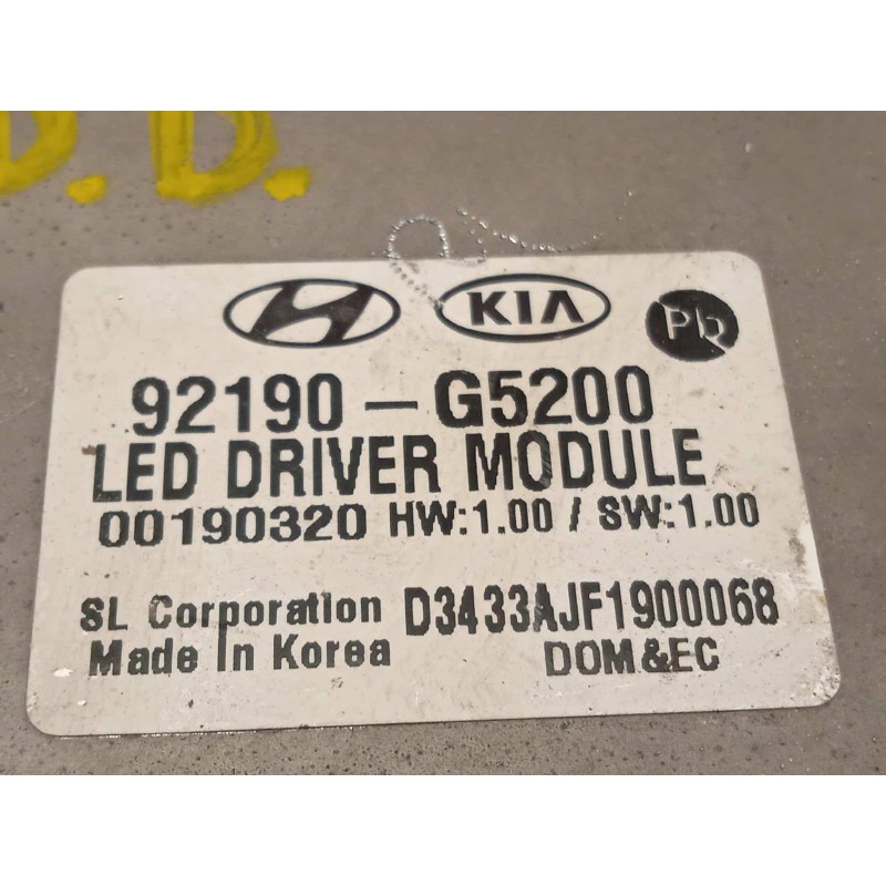 Recambio de centralita led derecha para kia niro drive referencia OEM IAM 92190G5200  