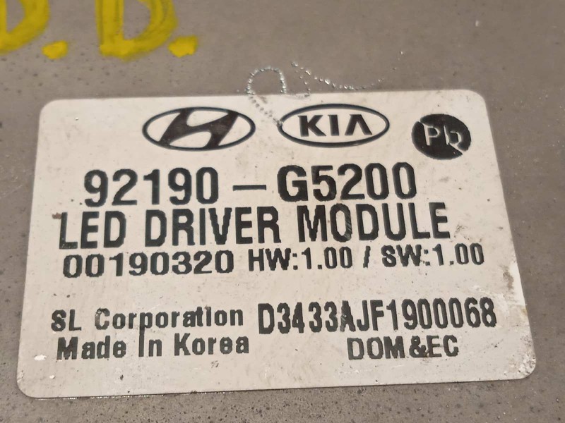 Recambio de centralita led derecha para kia niro drive referencia OEM IAM 92190G5200  