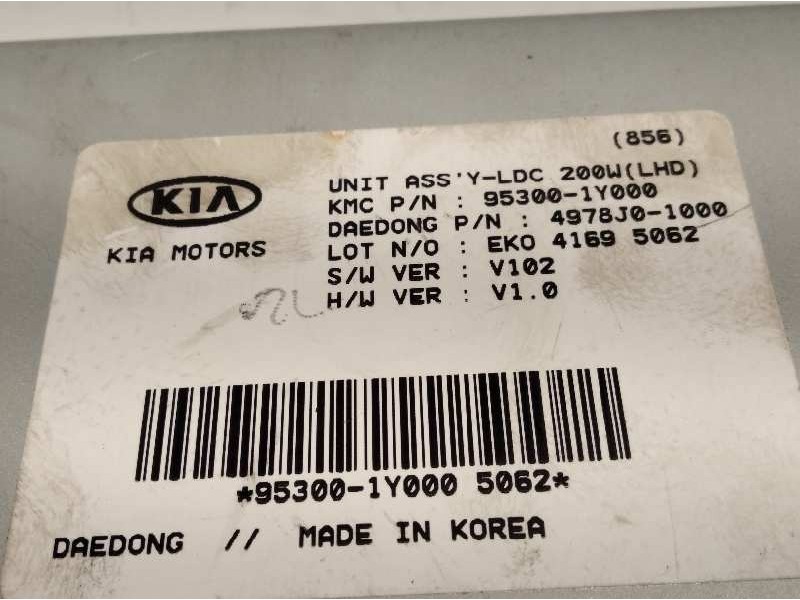 Recambio de modulo confort para kia picanto 1.0 cat referencia OEM IAM 953001Y000  