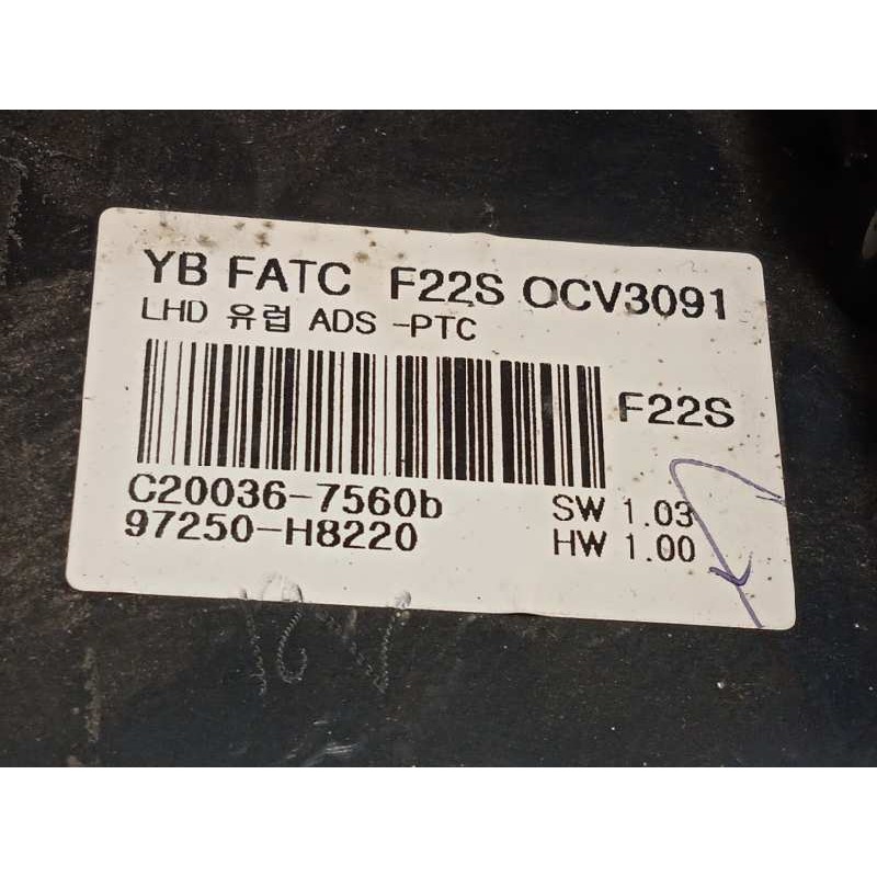 Recambio de mando climatizador para kia rio (yb) 1.2 cat referencia OEM IAM 97250H8220  97250H8220SA1