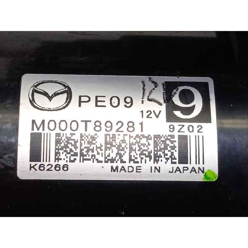 Recambio de motor arranque para mazda cx-5 2.0 cat referencia OEM IAM M000T89281 PE09 PE0918400