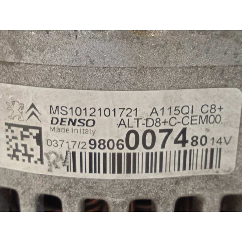 Recambio de alternador para peugeot 308 style referencia OEM IAM 9806007480  MS1012101721