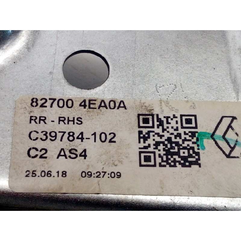 Recambio de elevalunas trasero derecho para renault kadjar 1.2 tce energy referencia OEM IAM 827004EA0A  