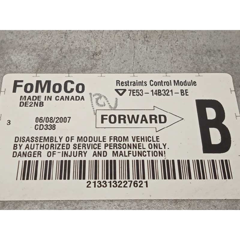 Recambio de centralita airbag para mercury milan 3.0 referencia OEM IAM 7E5314B321BE  