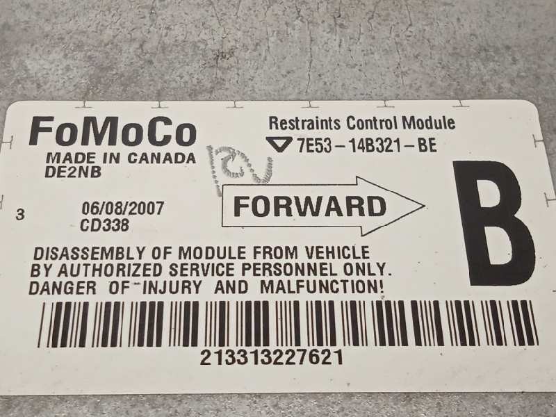 Recambio de centralita airbag para mercury milan 3.0 referencia OEM IAM 7E5314B321BE  