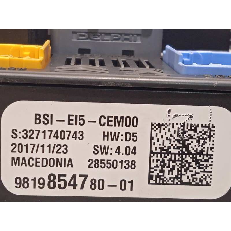 Recambio de caja reles / fusibles para opel grandland x selective referencia OEM IAM 9819854780  