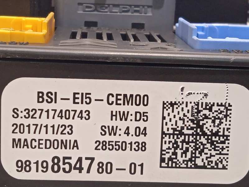 Recambio de caja reles / fusibles para opel grandland x selective referencia OEM IAM 9819854780  