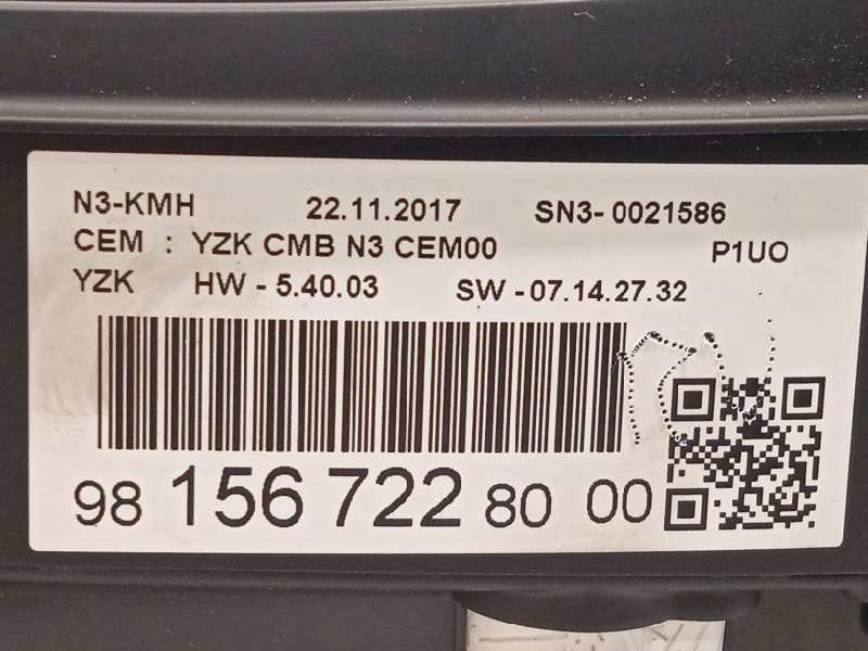 Recambio de cuadro instrumentos para opel grandland x selective referencia OEM IAM 9815672280  95525506