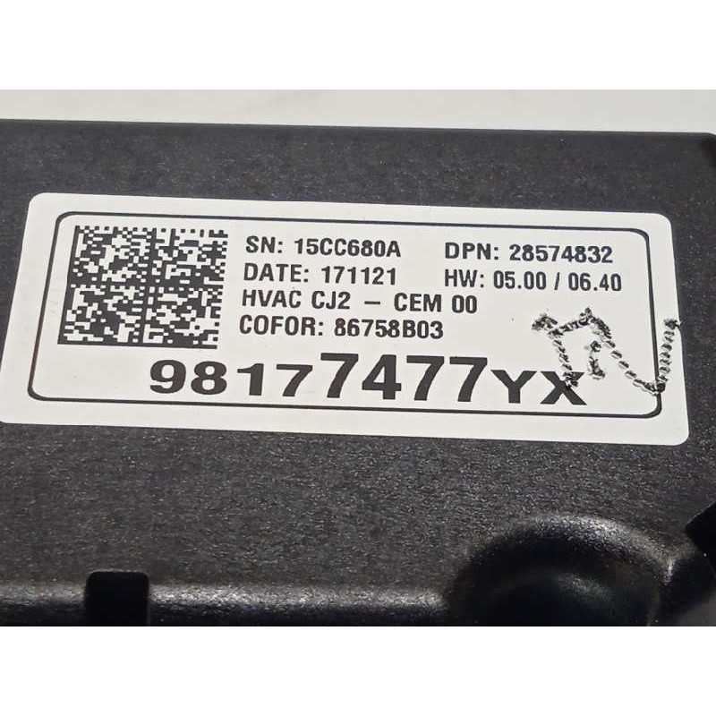 Recambio de mando climatizador para opel grandland x selective referencia OEM IAM 98177477YX  95525422