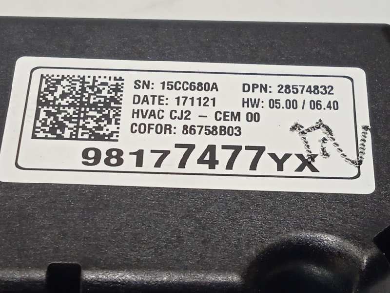 Recambio de mando climatizador para opel grandland x selective referencia OEM IAM 98177477YX  95525422