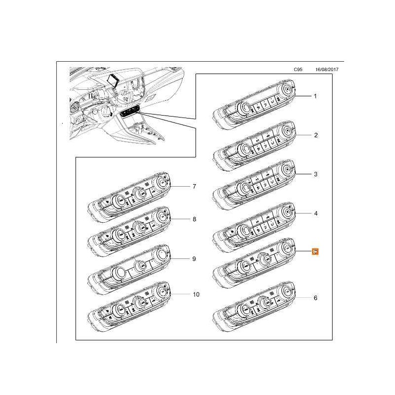 Recambio de mando climatizador para opel grandland x selective referencia OEM IAM 98177477YX  95525422