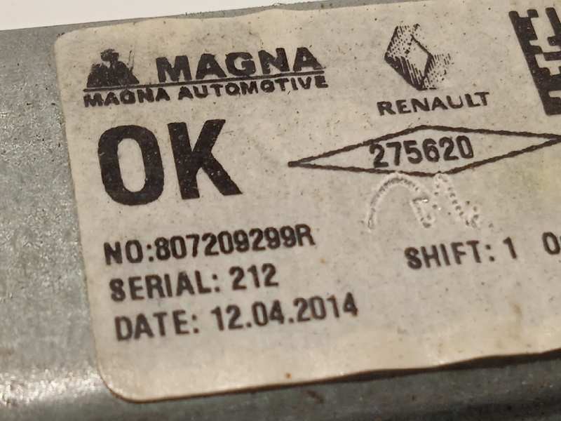 Recambio de elevalunas delantero derecho para dacia sandero ambiance referencia OEM IAM 807209299R  