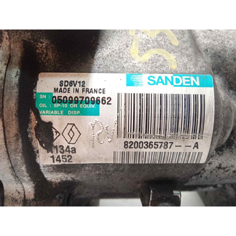 Recambio de compresor aire acondicionado para renault clio iii exception referencia OEM IAM 8200365787  