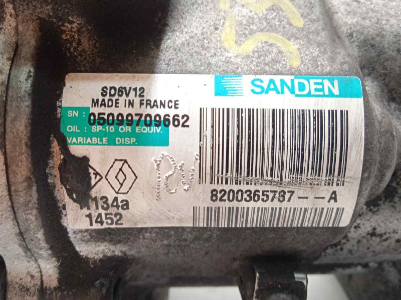 Recambio de compresor aire acondicionado para renault clio iii exception referencia OEM IAM 8200365787  