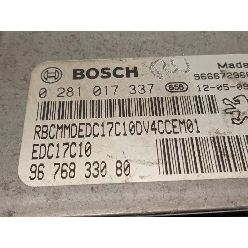 Recambio de centralita motor uce para citroën c3 tonic referencia OEM IAM 9676833080  0281017337