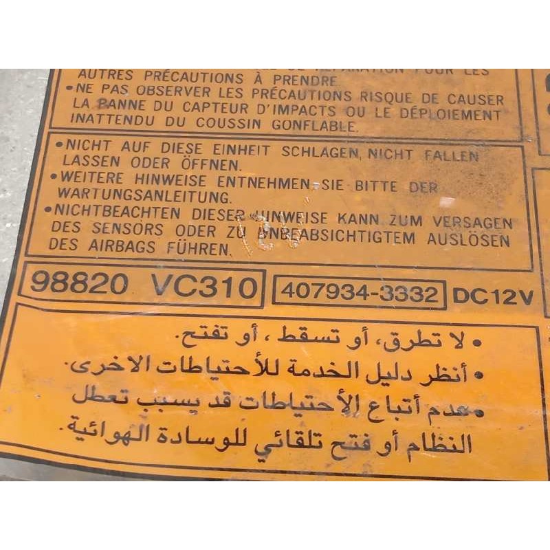 Recambio de centralita airbag para nissan patrol gr (y61) 3.0 16v turbodiesel cat referencia OEM IAM 98820VC310  4079343332