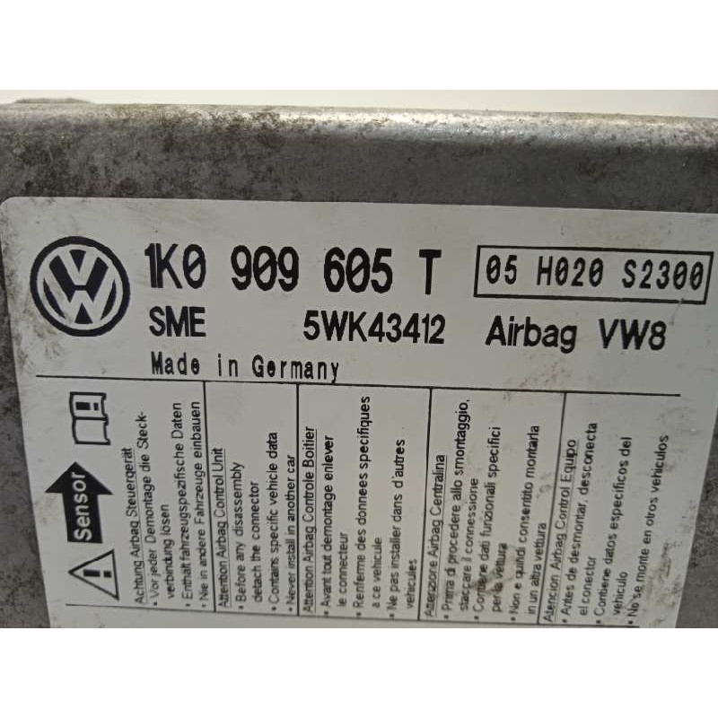 Recambio de centralita airbag para seat altea xl (5p5) 1.6 tdi referencia OEM IAM 1K0909605T 5WK43412 1K0909605T0S3