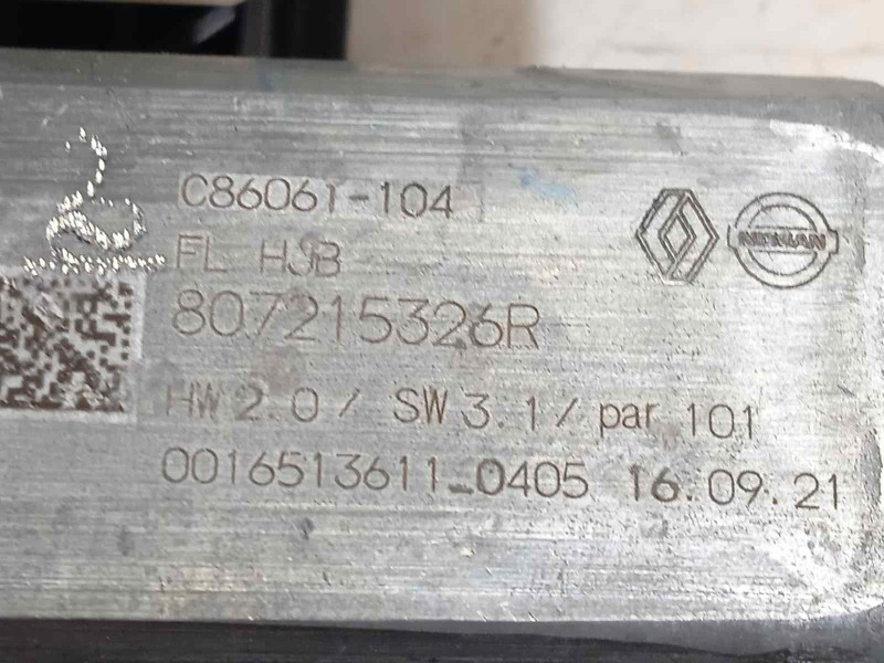 Recambio de elevalunas delantero izquierdo para renault captur ii referencia OEM IAM 807215326R  