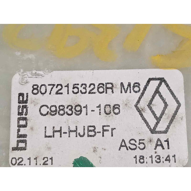 Recambio de elevalunas delantero izquierdo para renault captur ii referencia OEM IAM 807215326R  