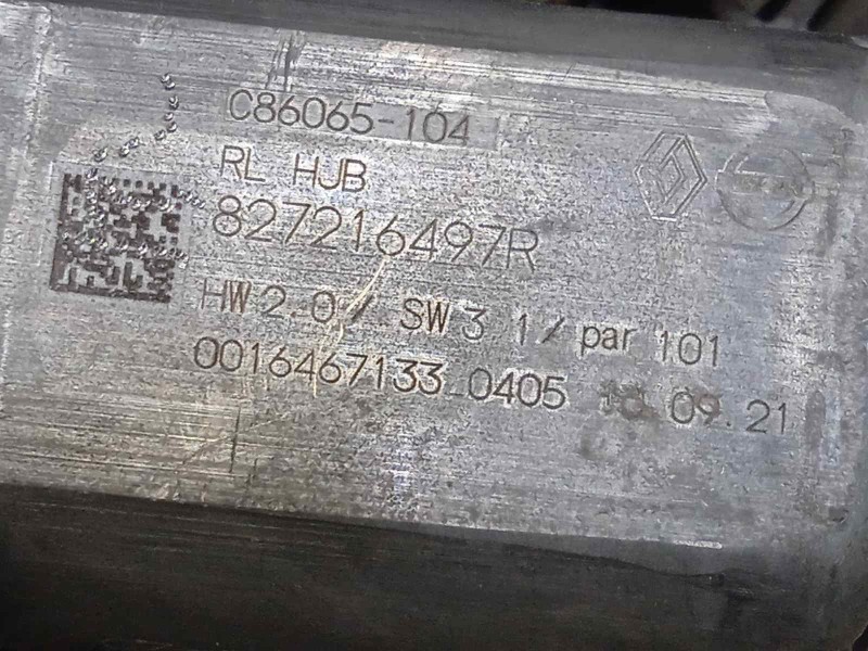 Recambio de elevalunas trasero izquierdo para renault captur ii referencia OEM IAM 827216497R  