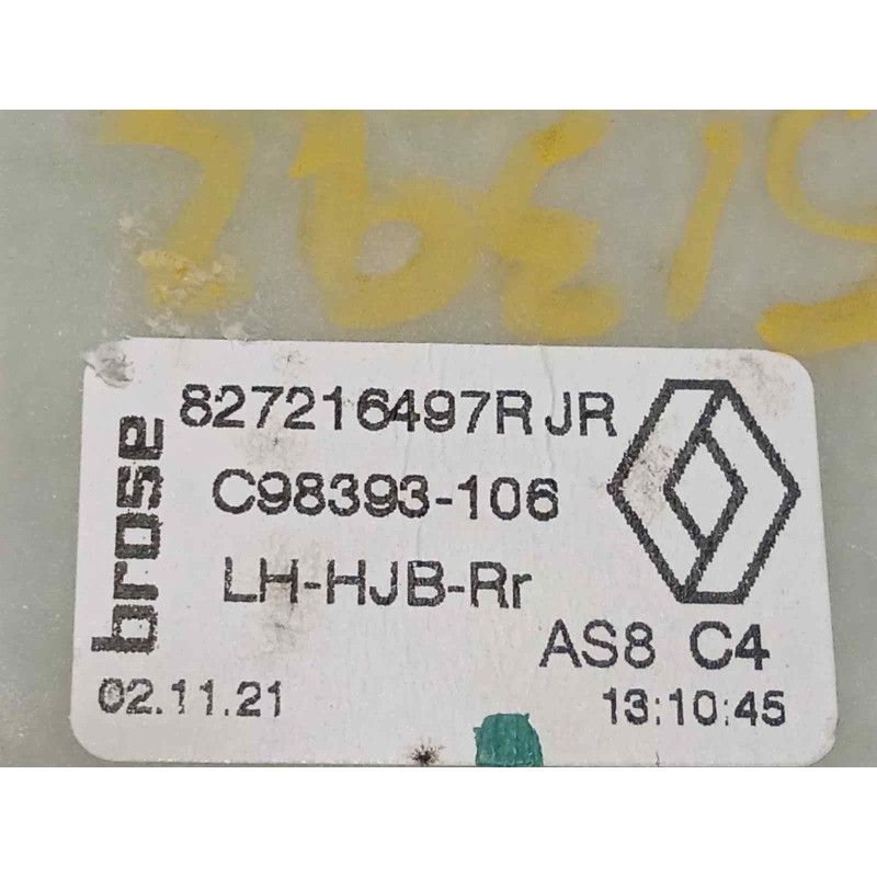 Recambio de elevalunas trasero izquierdo para renault captur ii referencia OEM IAM 827216497R  